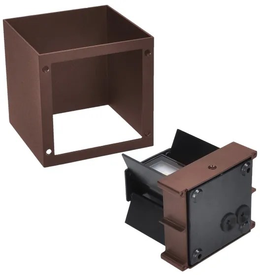 Brilagi - LED Vonkajšie nástenné svietidlo CUBE LED/6W/230V hnedé IP54