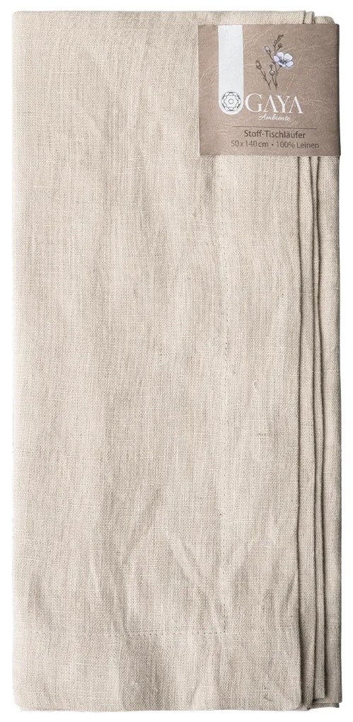 Kriedový ľanový behúň na stôl 50 x 140 cm - Gaya Ambiente - 596438