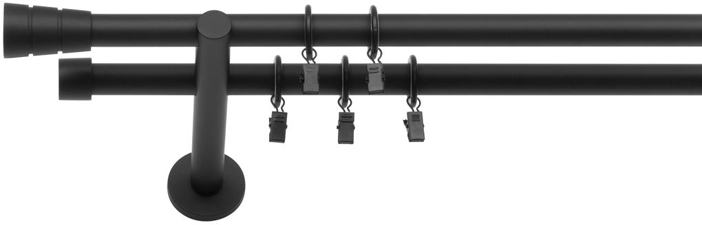 Dekodum Garniža Walec Basic 19 mm čierna matná dvojitá Dĺžka (cm): 180