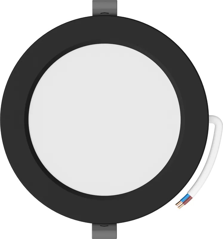 Mexen LDRR, LED stropné svietidlo na zapustenie, priemer 12 cm 14 cm, 9W, studená - 6500K, 720 lm, čierna - L210-014-0965-70