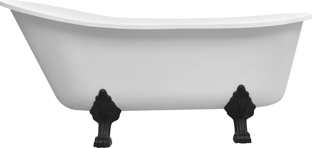 Besco Akrylátová voľne stojaca vaňa Olaya 160x68 bez prepadu BESCO-Typ výpuste: Click-Clack bez prepadu, chróm, BESCO-Nôžky: Biela