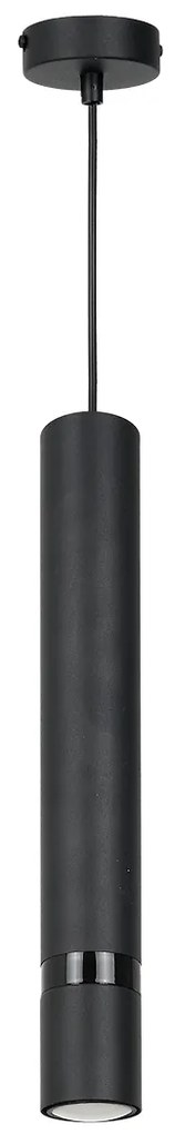 Závesné svietidlo Joker, 1x čierne kovové tienidlo, b