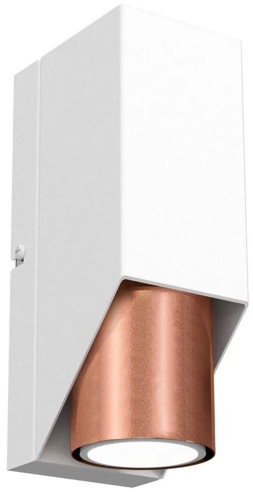 Nástenné svietidlo WALL 1xGU10/8W/230V biela/medená