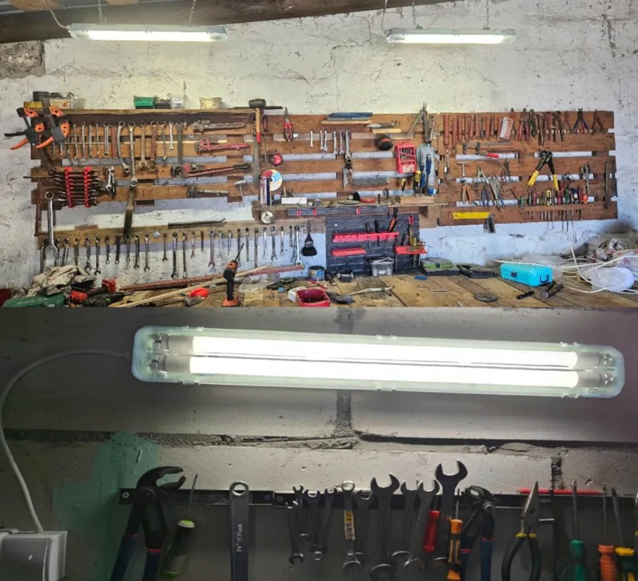 SADA Hermetické svietidlo s reflektorom 120cm 36W 3600lm 4000K + 2x LED žiarivky