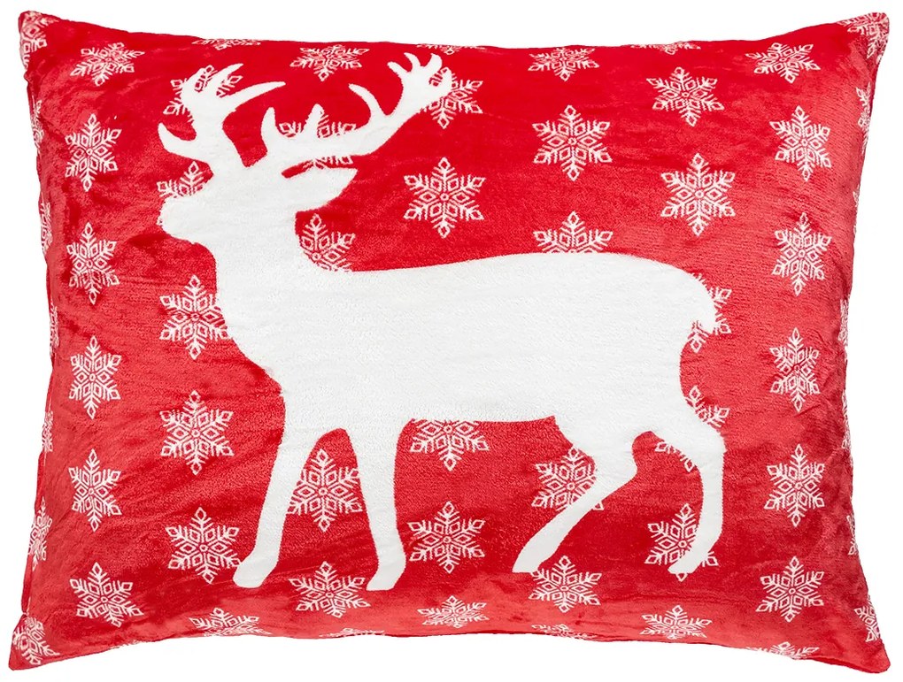 XPOSE® Mikroplyšová obliečka na vankúš VIANOCE - červená 70x90 cm