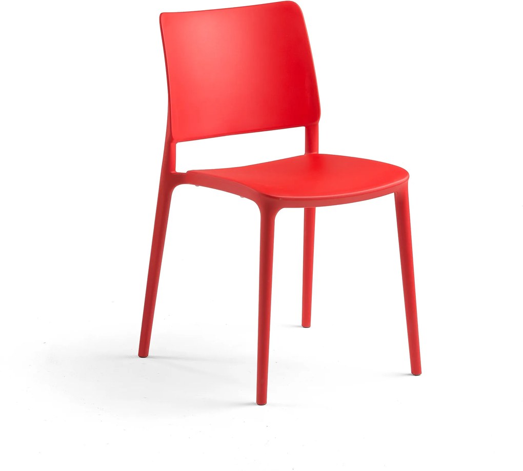 Plastová stolička Rio, červená