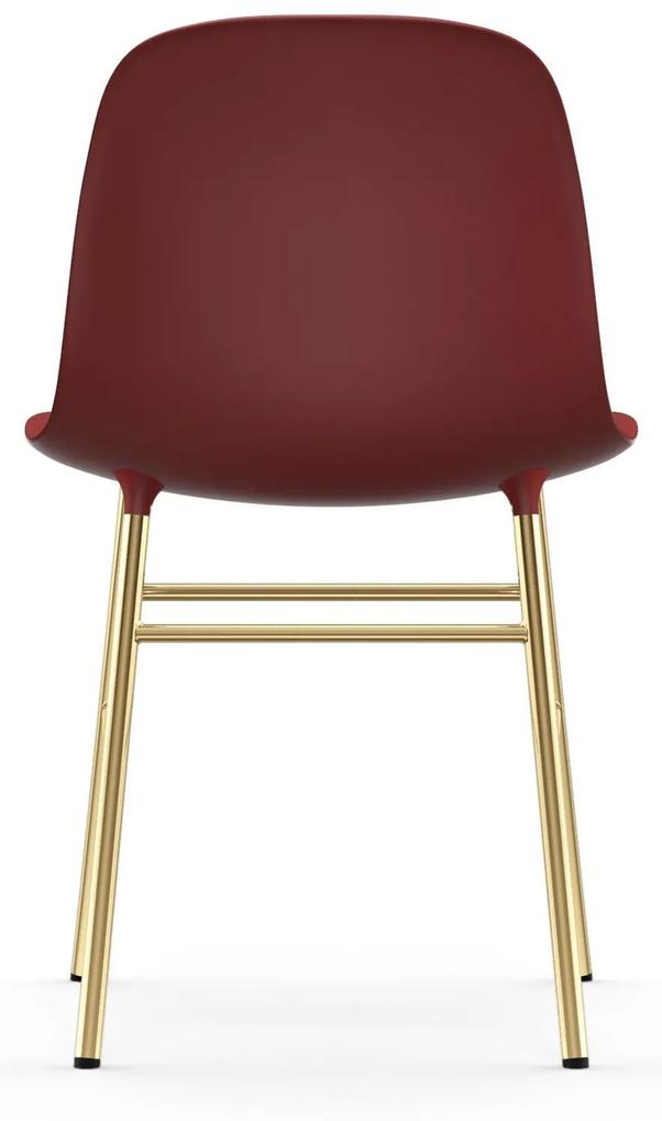 Stolička Form Chair – červená/mosadzná