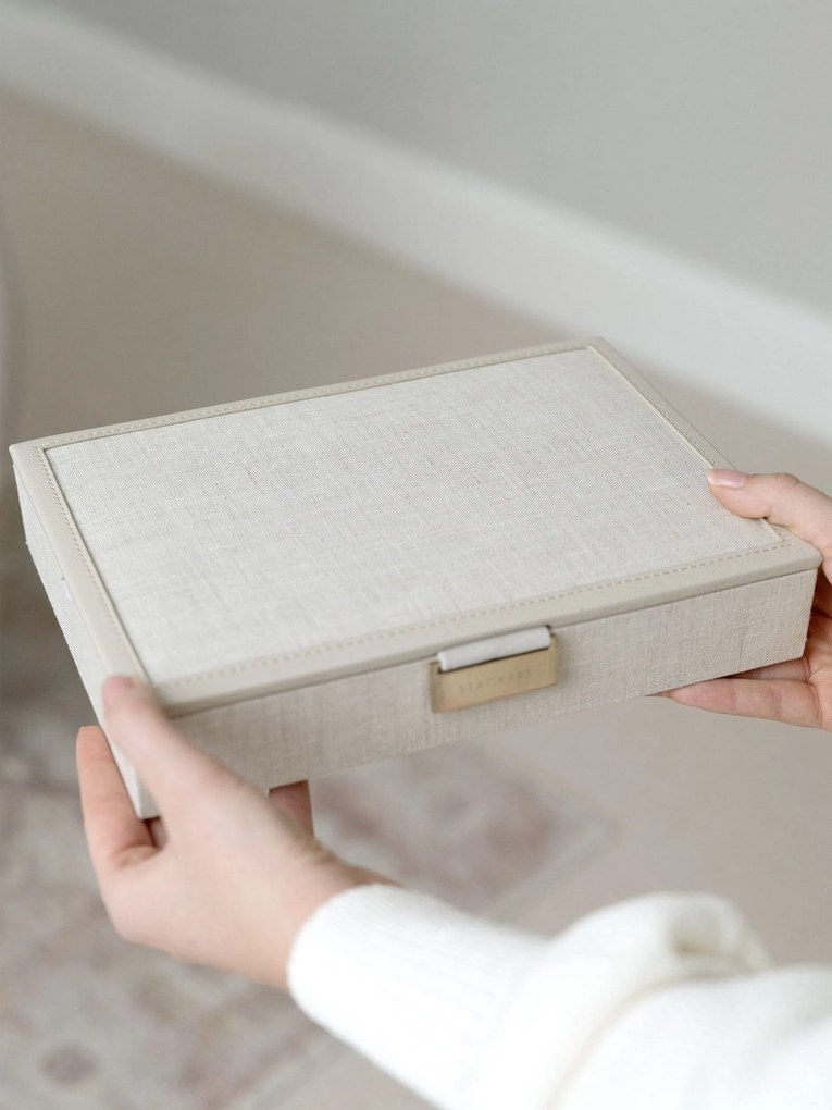 Krabička na šperky Stackers s pokrievkou classic taupe