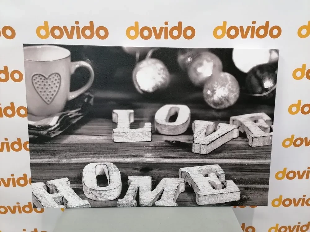 Obraz harmonický domov v čiernobielom prevedení