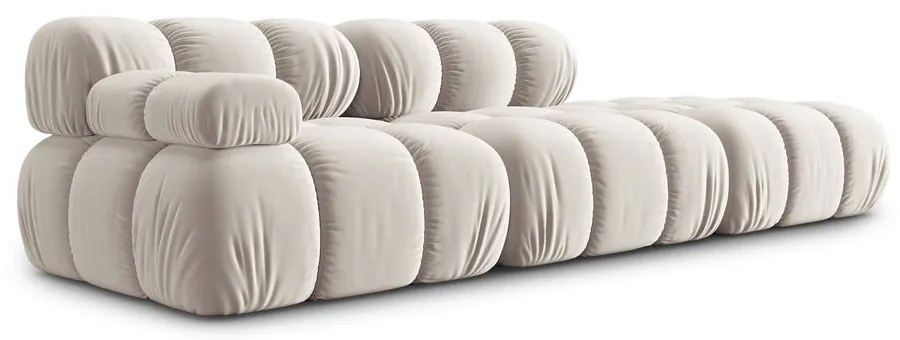 Béžová zamatová pohovka 282 cm Bellis – Micadoni