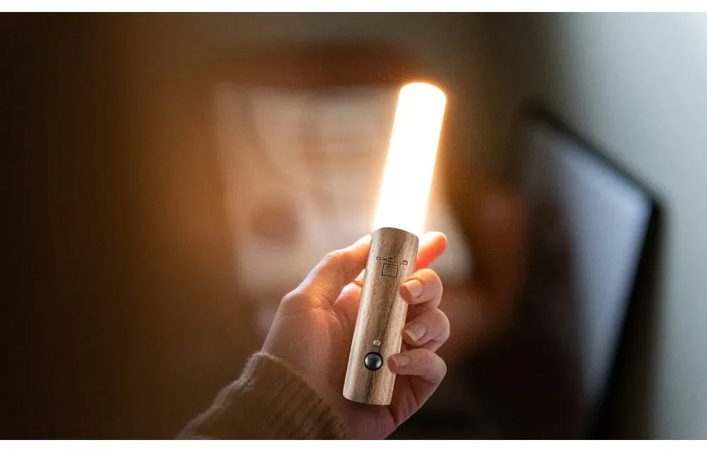 Hnedé LED nástenné svietidlo na USB Baton – Gingko