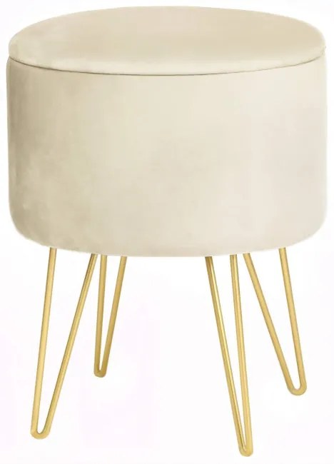 Úložná taburetka LILI krémová