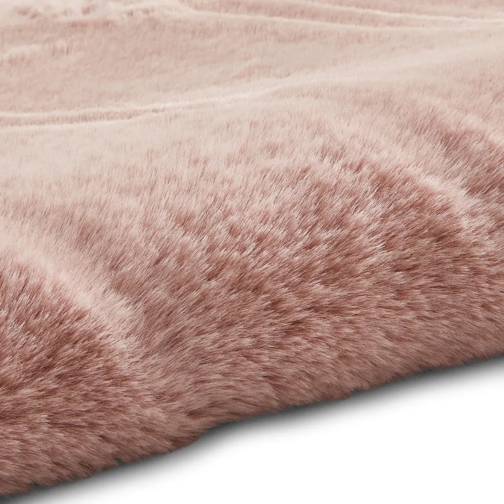 Ružový koberec Think Rugs Teddy, ⌀ 120 cm