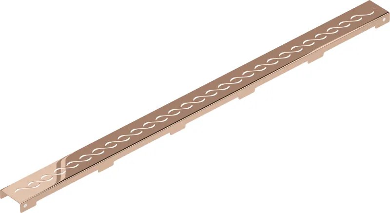 Mexen Flat, krytka pre lineárny podlahový žľab 100 cm, vzor M18, ružové zlato, 1623100