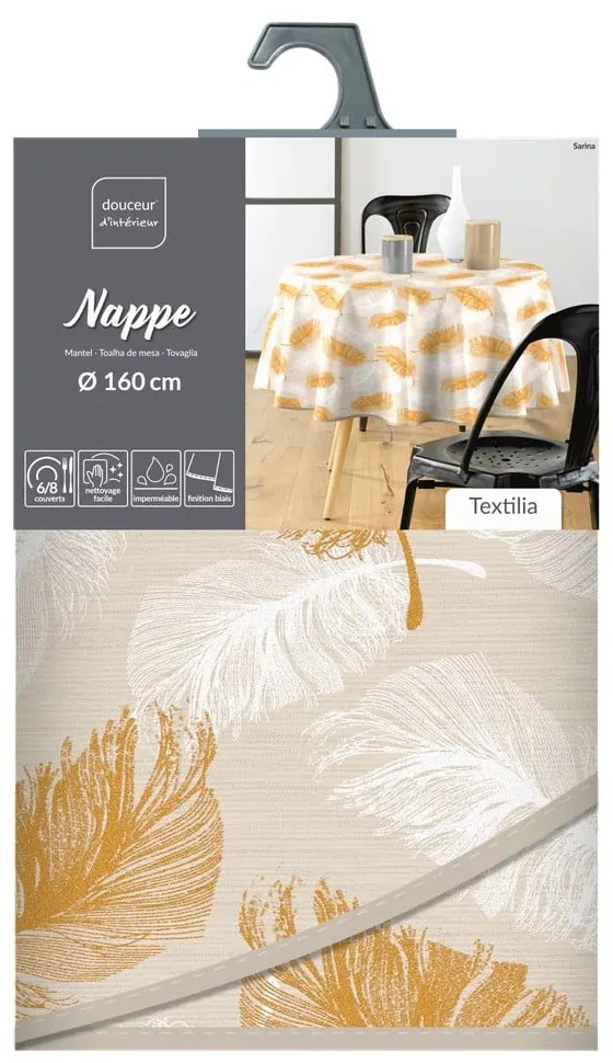 Umývateľný obrus ø 160 cm Sarina – douceur d'intérieur