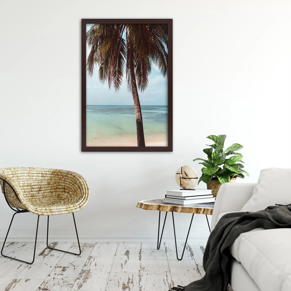 Gario Plagát Pláž na oceáne Farba rámu: Bez rámu, Rozmery: 30 x 45 cm