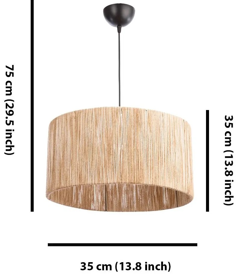 Závesné svietidlo Trstinové béžové