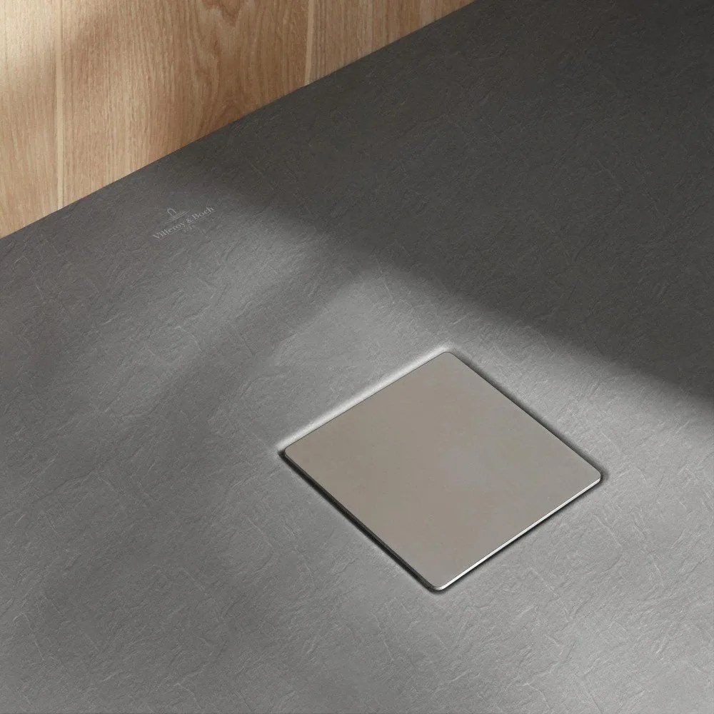 VILLEROY &amp; BOCH Planeo obdĺžniková sprchová vanička akrylátová, s technológiou RockLite, štandardný model, protišmyk (A), 1200 x 800 x 40 mm, Nature Grey, UDA1280PLA2V-3N