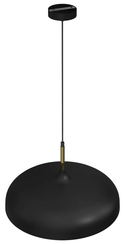 Závesné svietidlo Lincoln, 1x zlaté/čierne kovové tienidlo, (fi 45cm), b/g