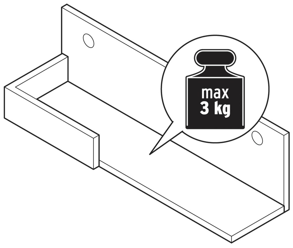 Súprava 3 regálov z masívneho dreva