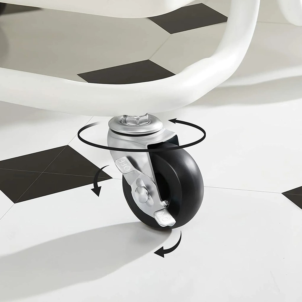 Pojazdný regál Flurry biely