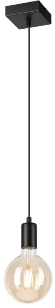 Luster na lanku ASTRID 1xE27/60W/230V matná čierna
