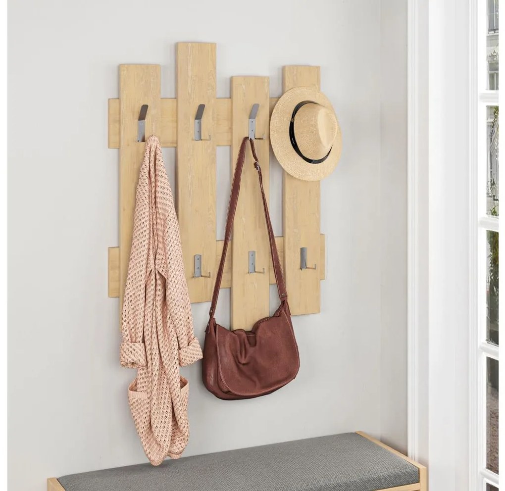 Nástenný vešiak WAVE 81x64 cm béžová