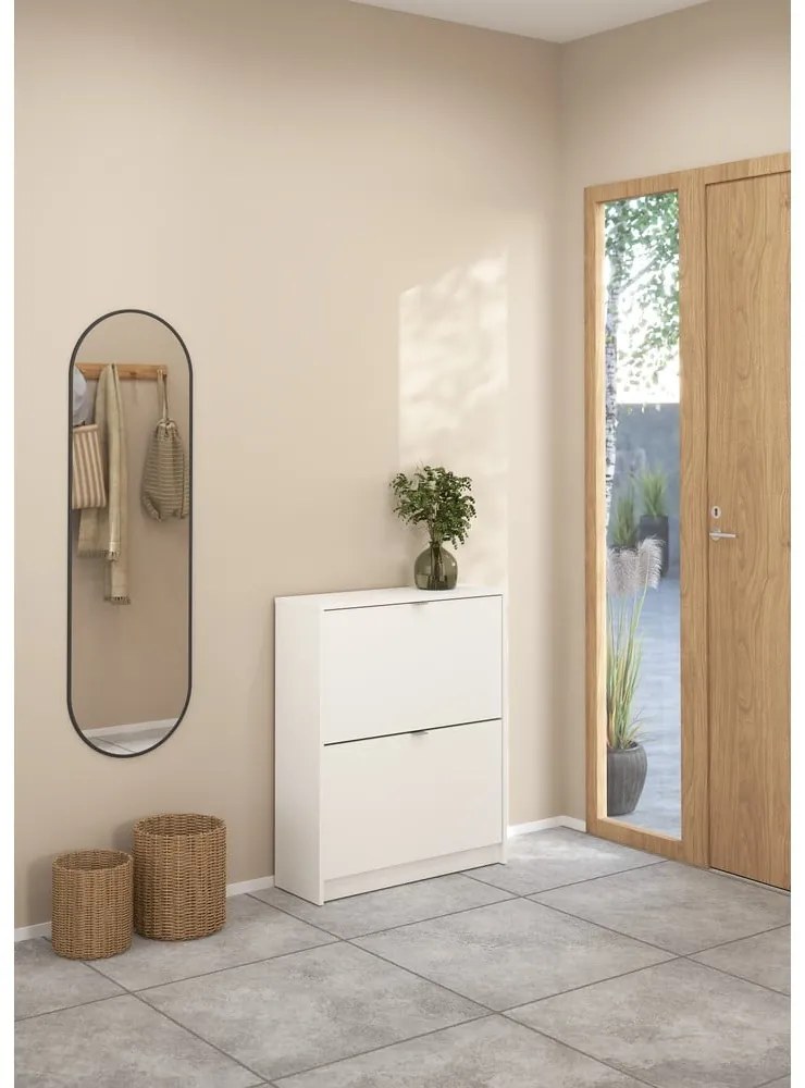 Biela výklopná skrinka na topánky Shoes – Tvilum