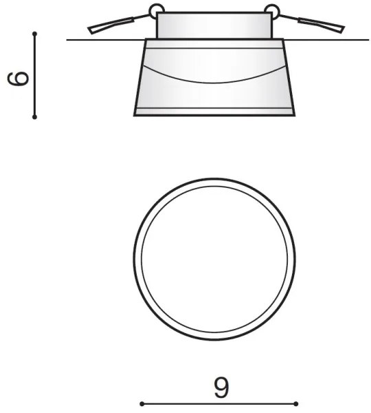 Azzardo AZ2772 - LED Kúpeľňové podhľadové svietidlo UNA LED/7W/230V IP44