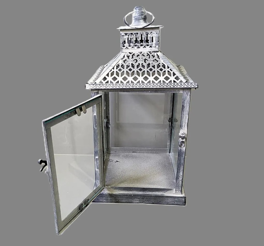 PRODEX IMPORT Lampa šedá patina kov so sklom