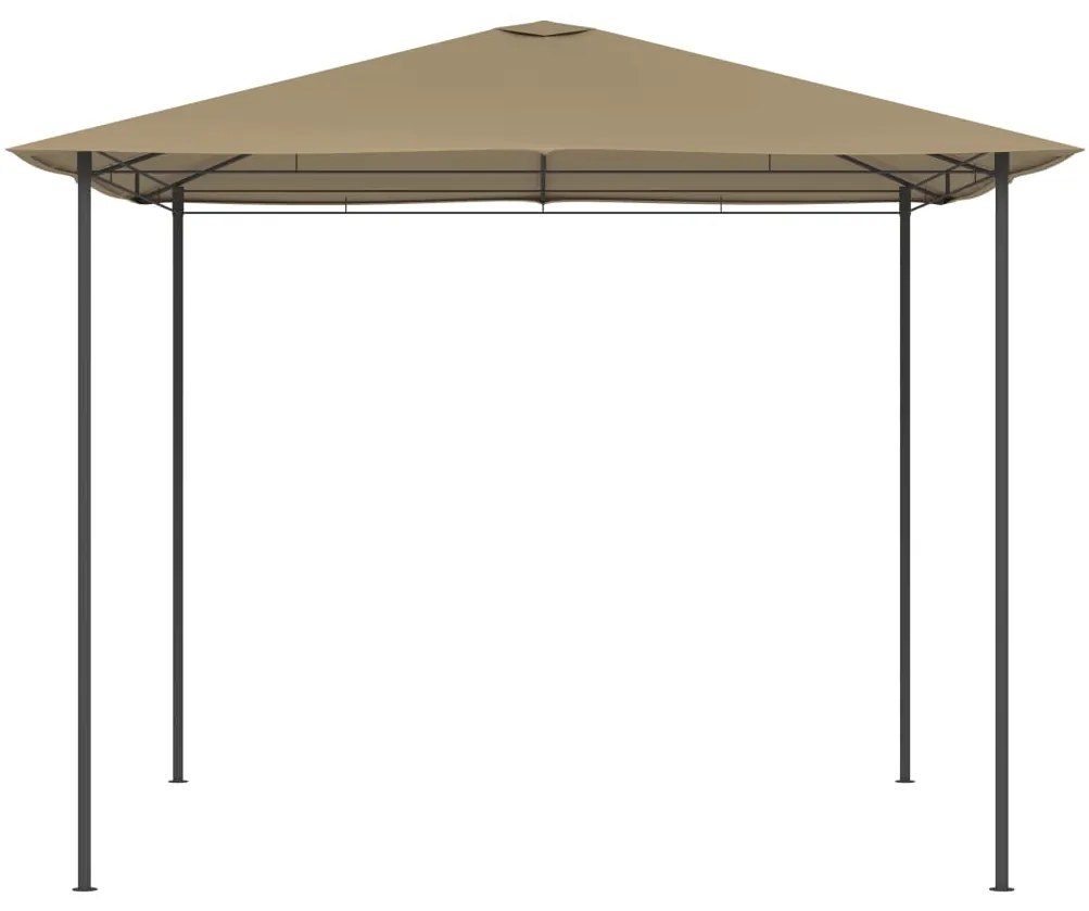 vidaXL Altánok 3x3x2,6 m sivohnedý 160 g/m²