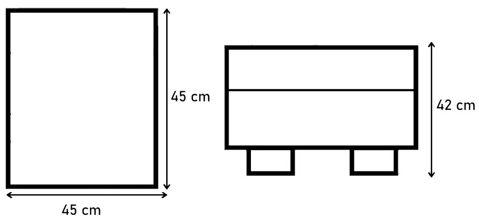 Taburet R3, 45x45x42, berlin 01/soft 11