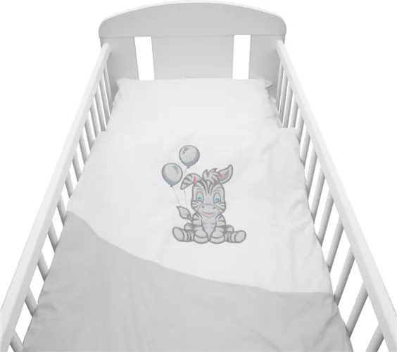NEW BABY New Baby Zebra exclusive 2-dielne posteľné obliečky New Baby Zebra exclusive 90/120 bielo-sivé Biela |