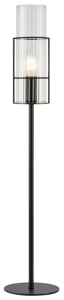 Markslöjd 108556 - Stolná lampa TUBO 1xE14/40W/230V 65 cm čierna/číra