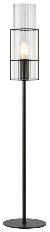 Markslöjd Markslöjd 108556 - Stolná lampa TUBO 1xE14/40W/230V 65 cm čierna/číra ML1248