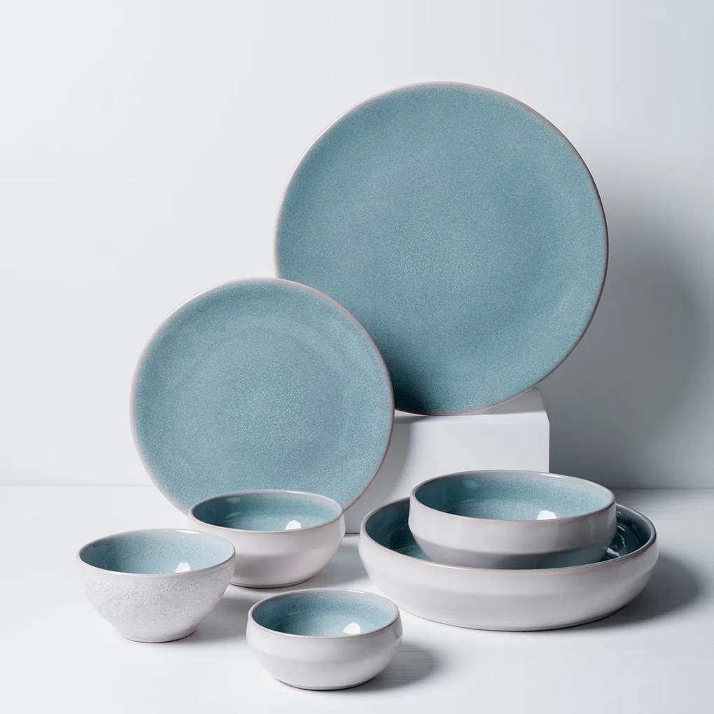 Set keramických tanierov 18 ks - Gaya Elements Glacial Ice North - 493029