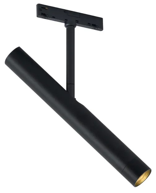 Moderný reflektor čierny pre 1-fázový koľajnicový systém - Slimline Avery