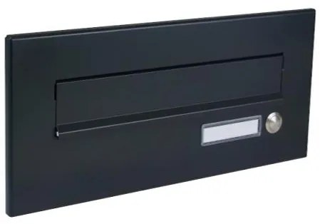 DOLS ČD-2 RAL7016 - čelná doska poštovej schránky na zamurovanie, s menovkou a zvončekovým tlačidlom, antracit