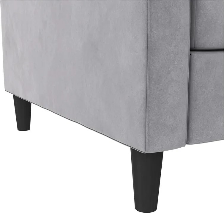 Svetlosivá zamatová pohovka 207 cm Presley – Støraa