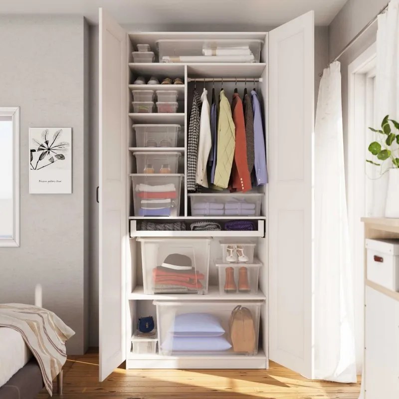 SUNDIS Sada 2 úložných boxov VIEW BOX 50 L – pod posteľ, s vekom a kolieskami