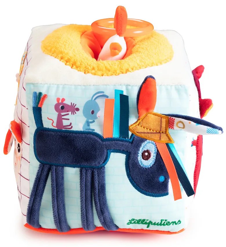 Lilliputiens - textilná kocka s aktivitami a prekvapením - Farma