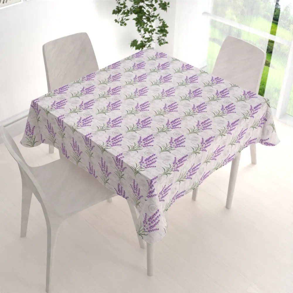 Biante Dekoračný štvorcový obrus PML-033 Provence levandule 110x110 cm