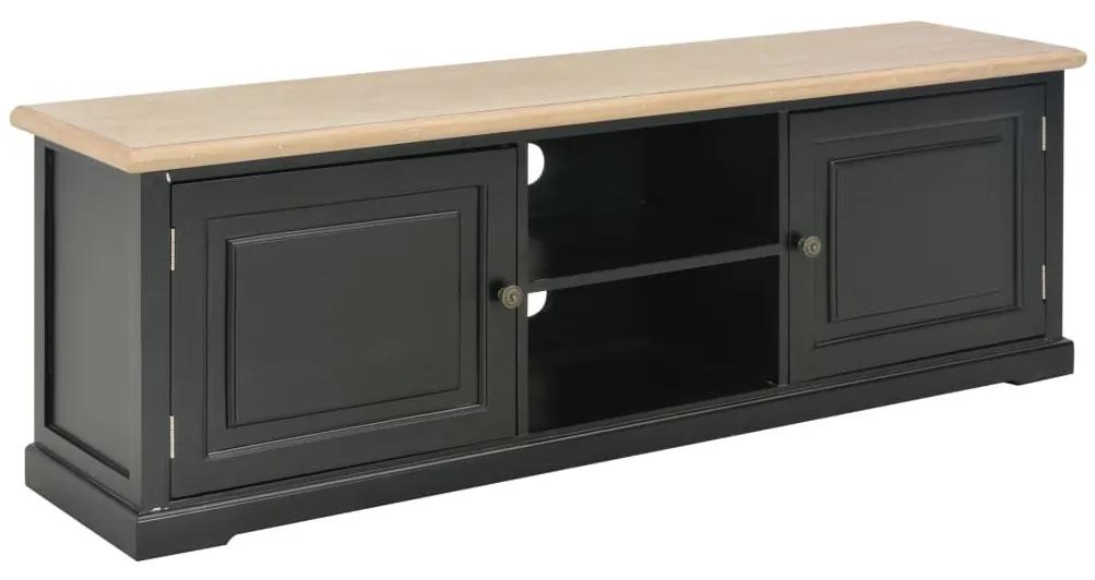 vidaXL TV stolík čierny 120x30x40 cm drevený