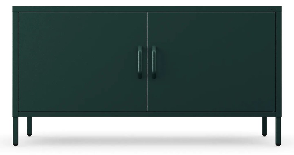 TV skrinka kovová na nožičkách fľaškovo zelená, 1150x595x400 mm: ROSA Modern