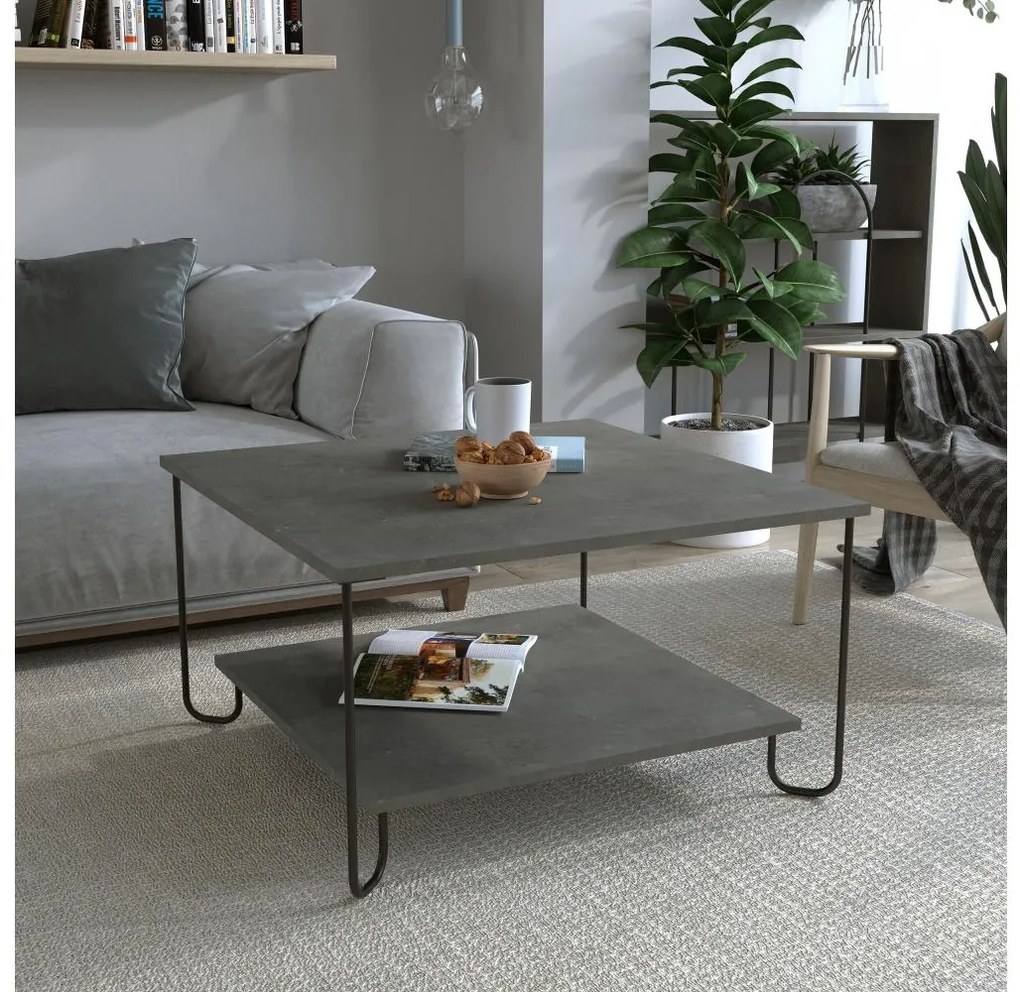 Konferenčný stolík MARBO 45x80 cm šedá