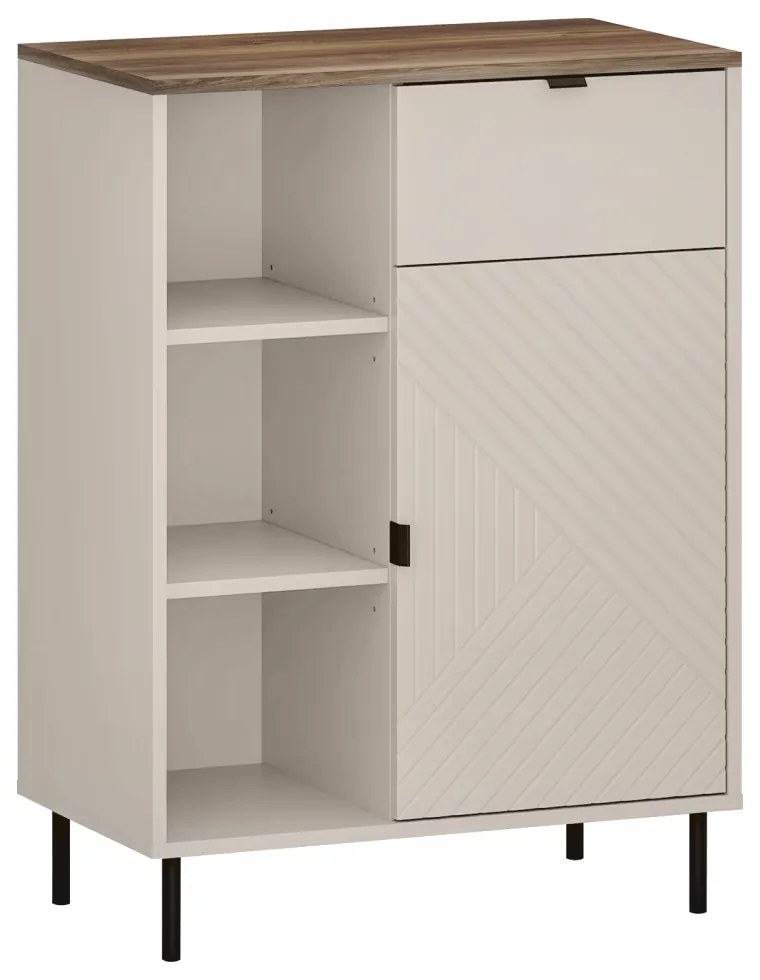 Skriňa EYCO 1D1S, kašmír/dub Castello