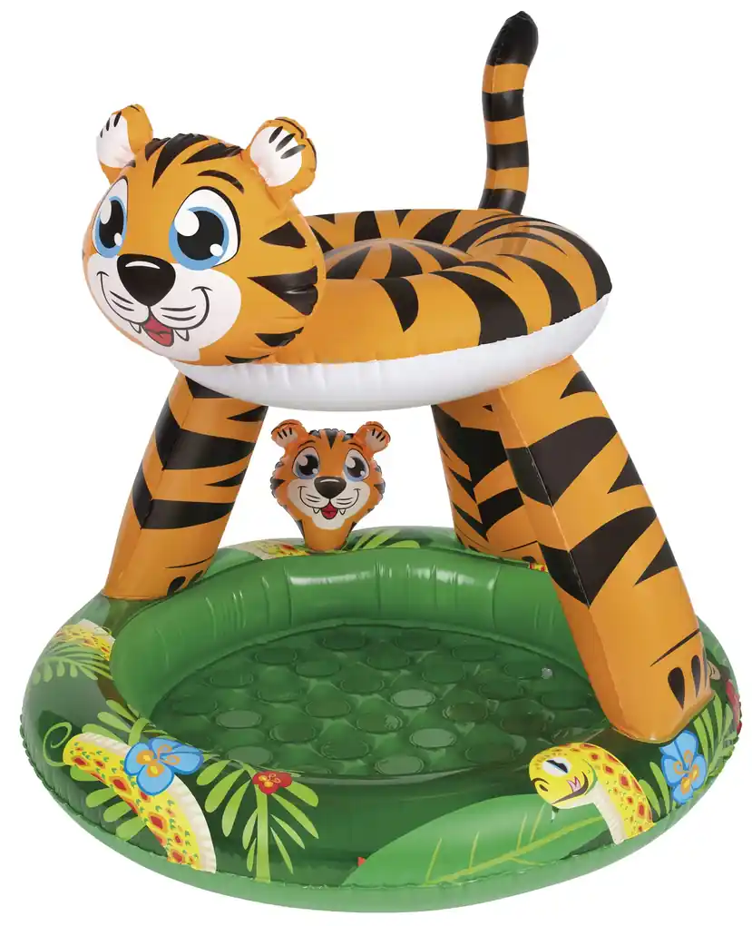 Playtive Detský nafukovací bazén so strieškou (oranžová/zelená )  (100362620) | BIANO
