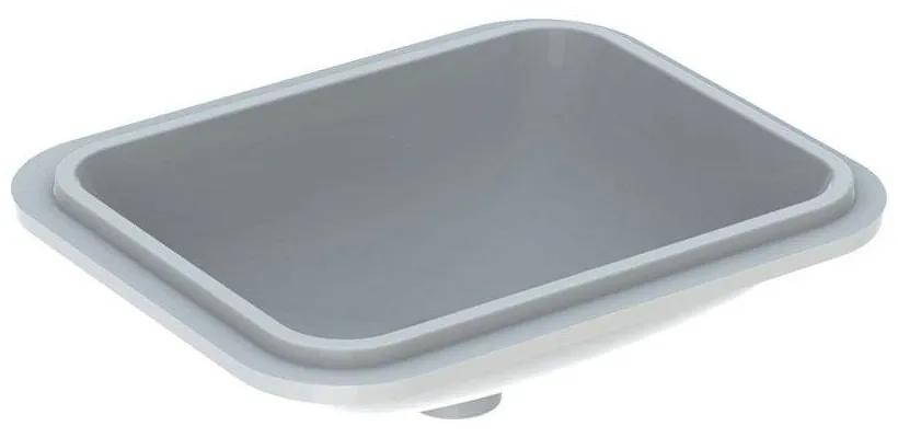 GEBERIT VariForm obdĺžnikové vstavané umývadlo pod dosku bez otvoru, bez prepadu, 530 x 440 mm, biela, 500.762.01.2