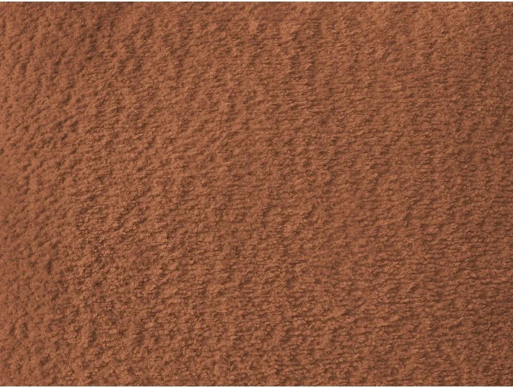 Oranžová rozkladacia/s úložným priestorom rohová pohovka z textílie buklé (pravý roh/s leňoškou) Montaigne – Bobochic Paris