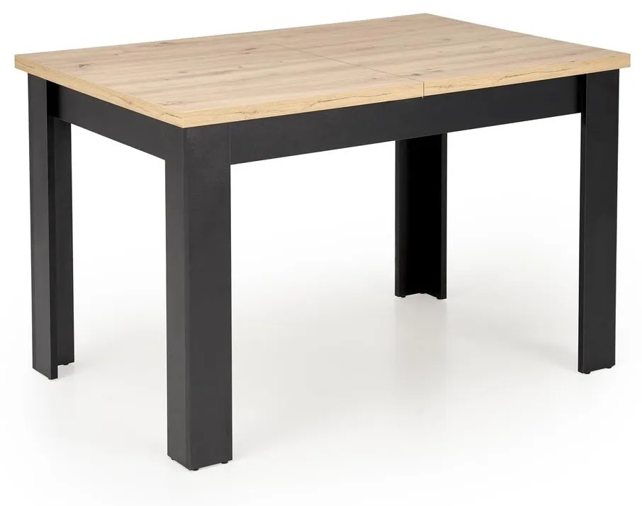 Jedálenský rozkladací stôl Bagio 120/160 cm dub artisan/čierny